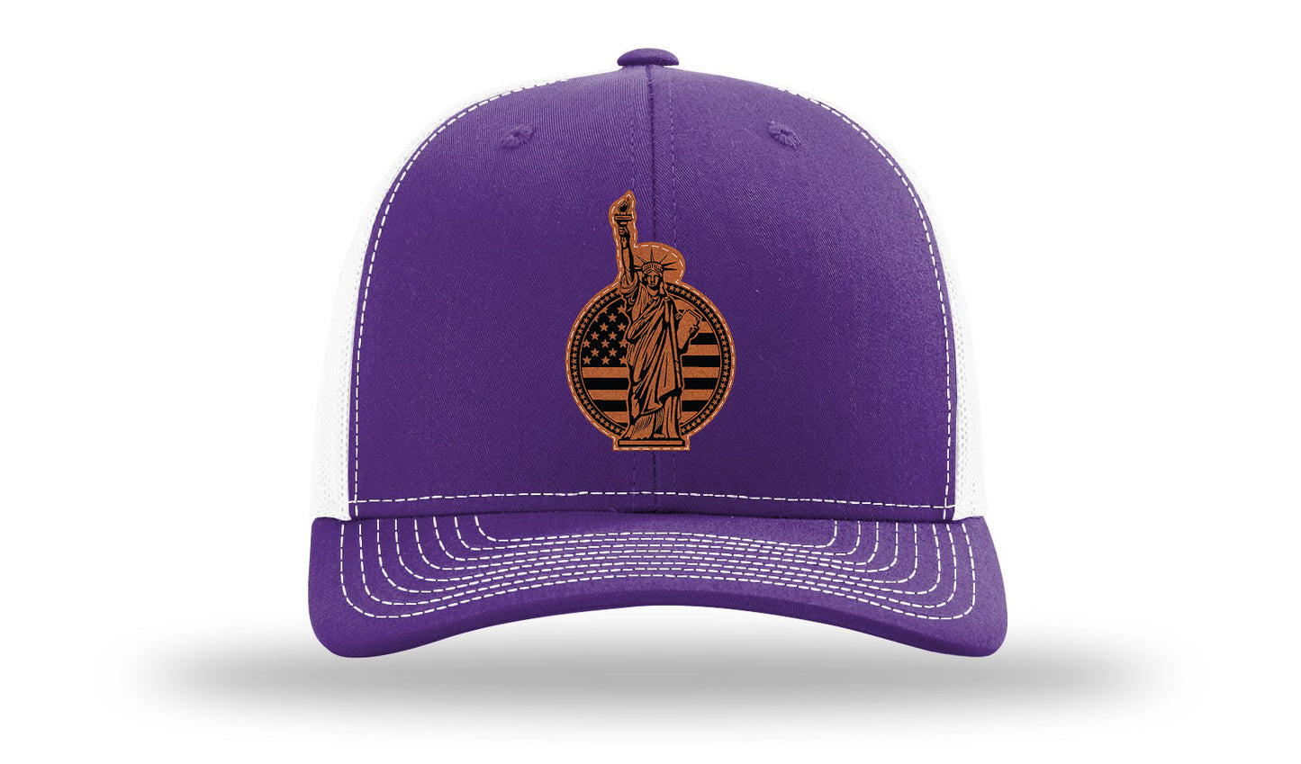 Liberty Leather Patch Richardson 112 Hat-Purple / White