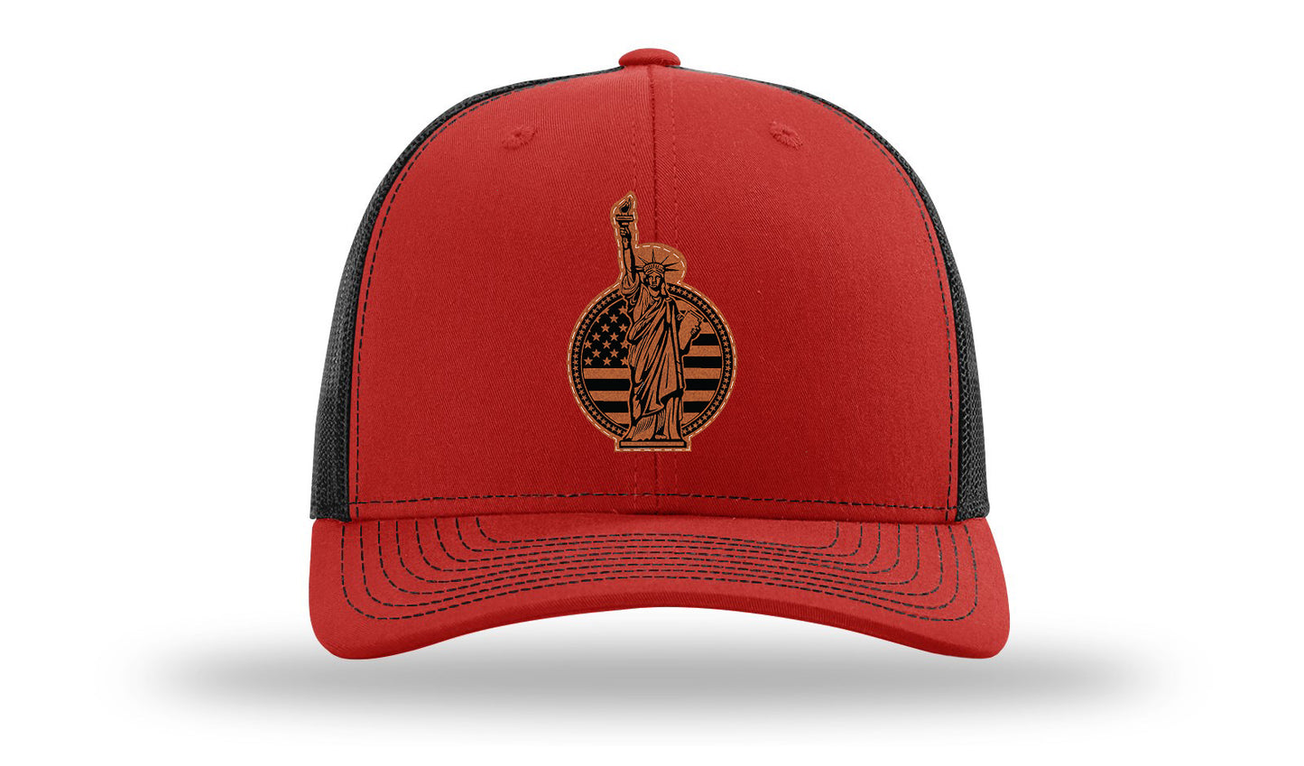 Liberty Leather Patch Richardson 112 Hat-Red / Black