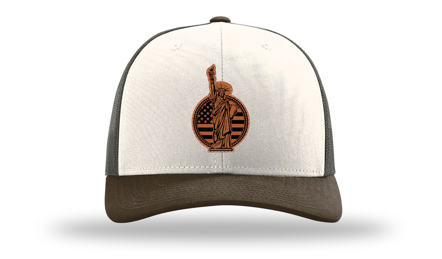 Liberty Leather Patch Richardson 112 Hat-Cream / Gray Brown / Brown