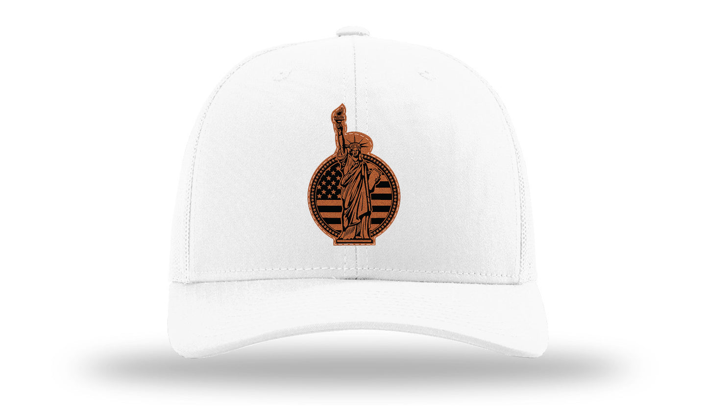 Liberty Leather Patch Richardson 112 Hat-White