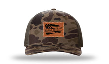 Load image into Gallery viewer, In God We Trust Leather Patch Richardson 112 Duck Camo Hat
