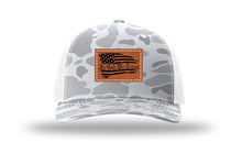 Load image into Gallery viewer, In God We Trust Leather Patch Richardson 112 Duck Camo Hat
