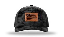 Load image into Gallery viewer, In God We Trust Leather Patch Richardson 112 Duck Camo Hat
