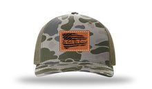 Load image into Gallery viewer, In God We Trust Leather Patch Richardson 112 Duck Camo Hat
