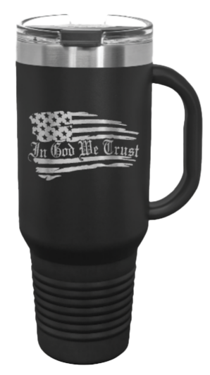 In God We Trust 40oz Handle Mug Laser Engraved