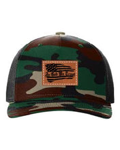 Load image into Gallery viewer, In God We Trust Leather Patch Richardson 112 Duck Camo Hat
