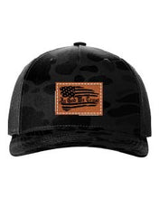 Load image into Gallery viewer, In God We Trust Leather Patch Richardson 112 Duck Camo Hat
