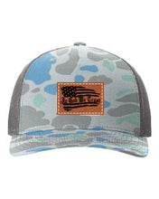 Load image into Gallery viewer, In God We Trust Leather Patch Richardson 112 Duck Camo Hat
