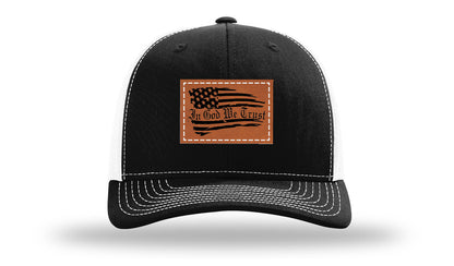 In God We Trust Leather Patch Richardson 112 Hat