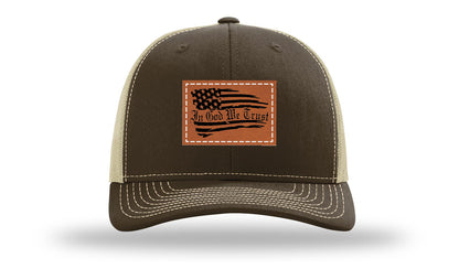 In God We Trust Leather Patch Richardson 112 Hat