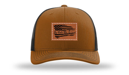 In God We Trust Leather Patch Richardson 112 Hat