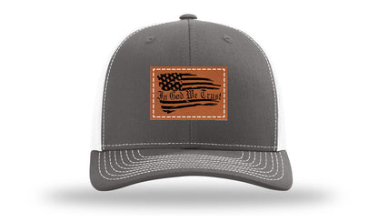In God We Trust Leather Patch Richardson 112 Hat