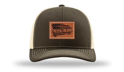 In God We Trust Leather Patch Richardson 112 Hat