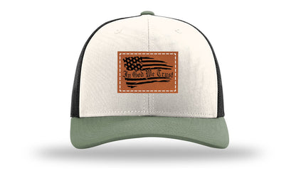 In God We Trust Leather Patch Richardson 112 Hat
