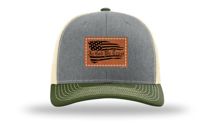 In God We Trust Leather Patch Richardson 112 Hat
