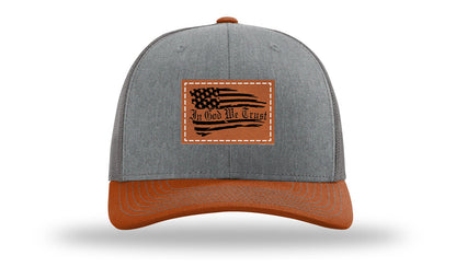 In God We Trust Leather Patch Richardson 112 Hat