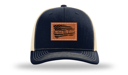 In God We Trust Leather Patch Richardson 112 Hat