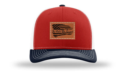 In God We Trust Leather Patch Richardson 112 Hat