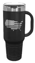 Load image into Gallery viewer, USA Flag Cutout 40oz Handle Mug Laser Engraved
