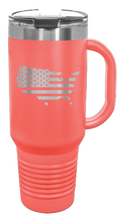 Load image into Gallery viewer, USA Flag Cutout 40oz Handle Mug Laser Engraved
