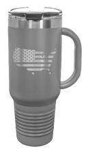 Load image into Gallery viewer, USA Flag Cutout 40oz Handle Mug Laser Engraved
