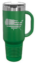 Load image into Gallery viewer, USA Flag Cutout 40oz Handle Mug Laser Engraved
