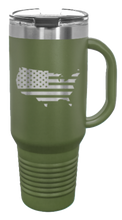 Load image into Gallery viewer, USA Flag Cutout 40oz Handle Mug Laser Engraved
