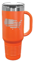 Load image into Gallery viewer, USA Flag Cutout 40oz Handle Mug Laser Engraved
