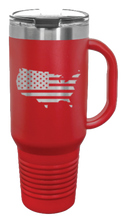 Load image into Gallery viewer, USA Flag Cutout 40oz Handle Mug Laser Engraved
