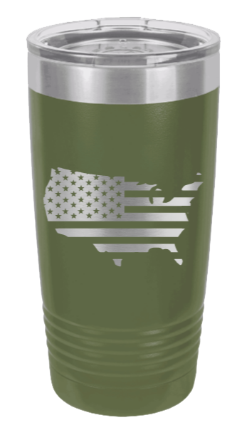 USA Flag Cutout - 20oz Tumbler