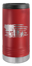 Load image into Gallery viewer, Vet Flag Laser Engraved Slim Can Insulated Koosie
