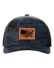 Load image into Gallery viewer, Home Of The Free Leather Patch Richardson 112 Duck Camo Hat
