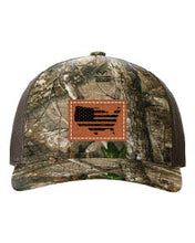 Load image into Gallery viewer, Home Of The Free Leather Patch Richardson 112 Duck Camo Hat
