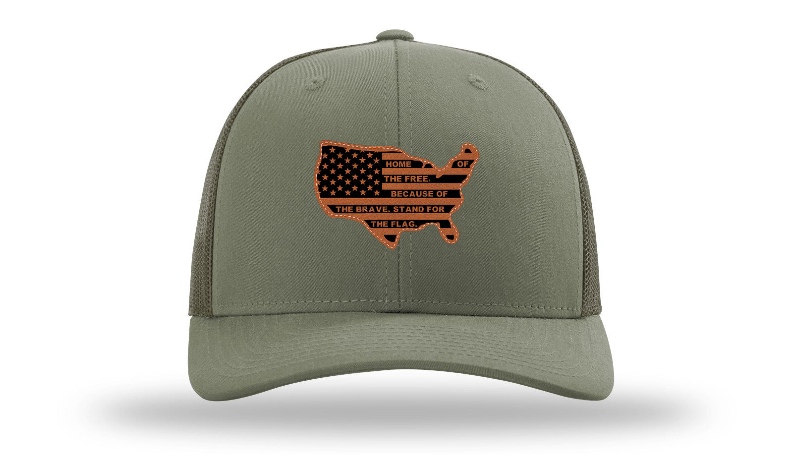 Home Of The Free Cutout Leather Patch Richardson 112 Hat-Loden