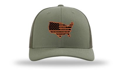 Home Of The Free Cutout Leather Patch Richardson 112 Hat-Loden