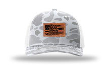 Load image into Gallery viewer, God Family Country Leather Patch Richardson 112 Duck Camo Hat
