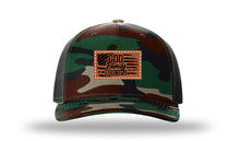 Load image into Gallery viewer, God Family Country Leather Patch Richardson 112 Duck Camo Hat
