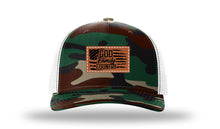Load image into Gallery viewer, God Family Country Leather Patch Richardson 112 Duck Camo Hat
