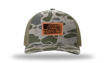 Load image into Gallery viewer, God Family Country Leather Patch Richardson 112 Duck Camo Hat
