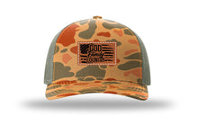 Load image into Gallery viewer, God Family Country Leather Patch Richardson 112 Duck Camo Hat
