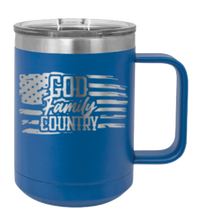 Load image into Gallery viewer, God Family Country Laser Engraved Mug (Etched)
