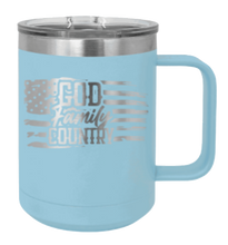 Load image into Gallery viewer, God Family Country Laser Engraved Mug (Etched)
