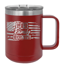 Load image into Gallery viewer, God Family Country Laser Engraved Mug (Etched)
