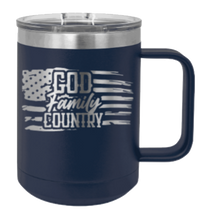 Load image into Gallery viewer, God Family Country Laser Engraved Mug (Etched)
