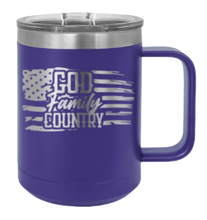 Load image into Gallery viewer, God Family Country Laser Engraved Mug (Etched)
