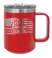 Load image into Gallery viewer, God Family Country Laser Engraved Mug (Etched)
