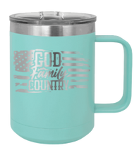 Load image into Gallery viewer, God Family Country Laser Engraved Mug (Etched)
