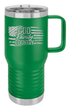 Load image into Gallery viewer, God Family Country Laser Engraved Mug (Etched)
