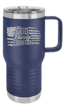 Load image into Gallery viewer, God Family Country Laser Engraved Mug (Etched)
