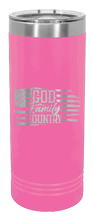 Load image into Gallery viewer, God Family Country Laser Engraved Skinny Tumbler (Etched)
